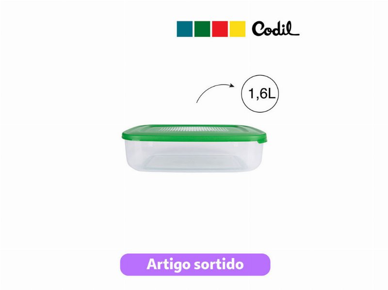 Caixa Rectangular Codil 23.5X15.5X3.5Cm Cores Sortidas
