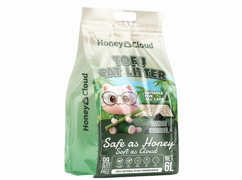Areia Aglomerante Para Gatos Honey Cloud Tofu 6 l