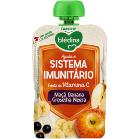 Saqueta De Fruta Maçã, Banana E Groselha Negra Blédina 100 gr