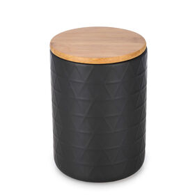 Caixa Com Tampa Bambu Preta Cosy Kasa