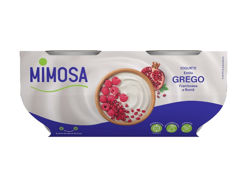 Iogurte Mimosa Grego Batido Com Framboesa Romã 4X110 g