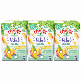 Néctar Manga E Laranja Com Stevia Compal Vital Equilíbrio 3 X 20 cl