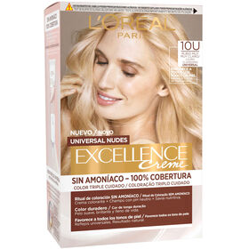 Coloração Permanente Universal Nudes Louro Claríssimo 10U L'oréal Paris Excellence 1 Un