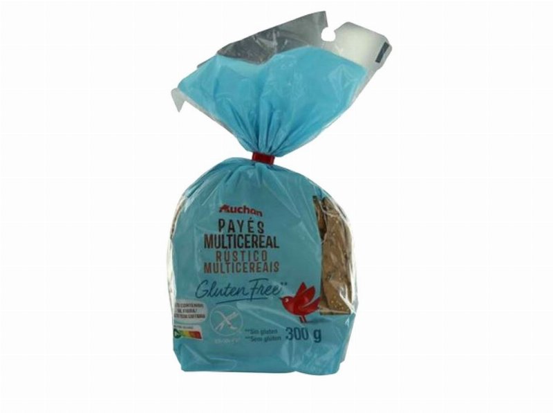 Pão Auchan Rústico Multicereais Sem Glúten 300 g