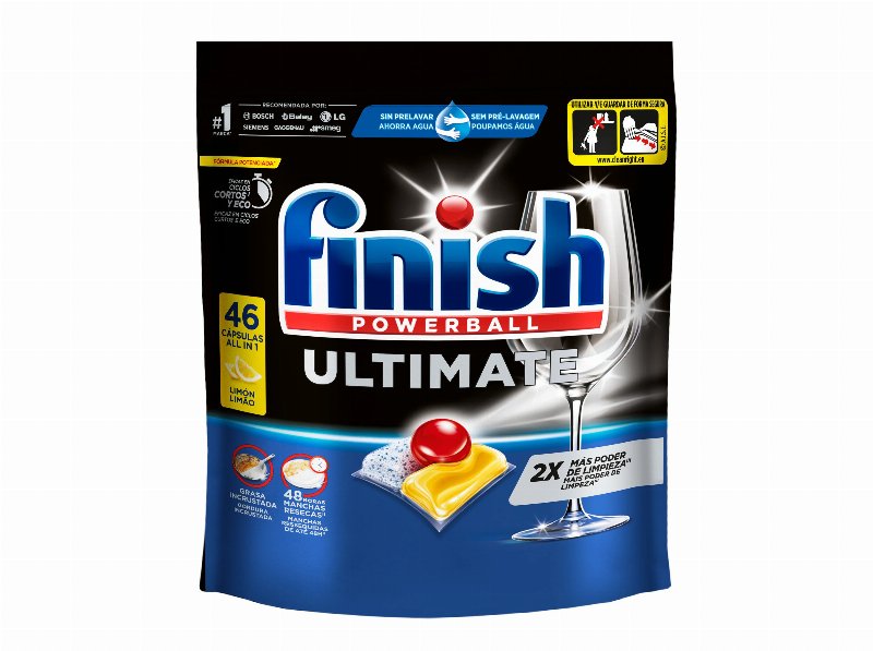 Detergente Máquina Loiça Finish Ultimate Limão 46P