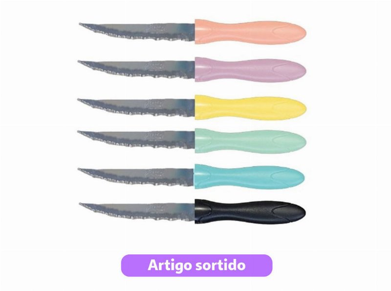 Faca Serrilha Actuel 11Cm Cores Sortidas