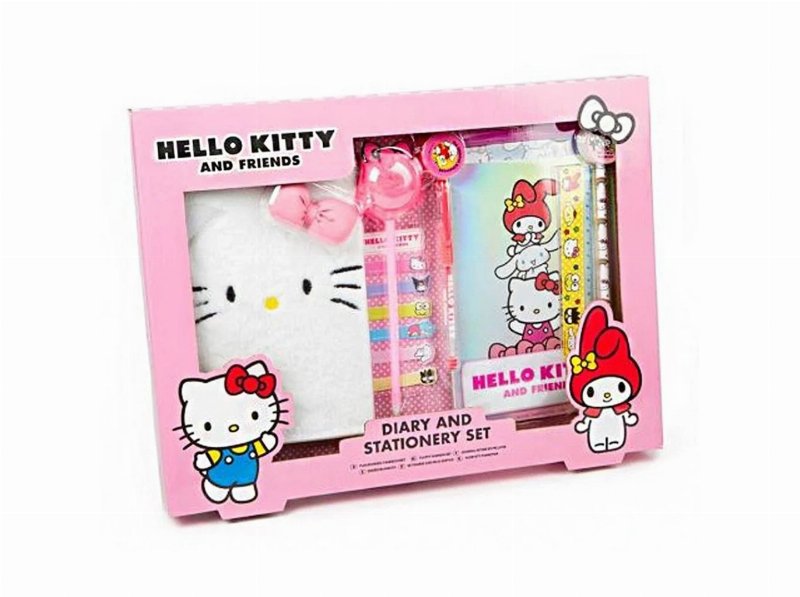 Conjunto De Papelaria Hello Kitty Com Diário