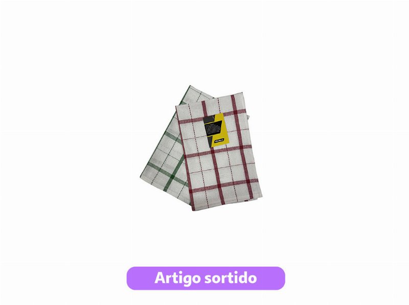 Conjunto De 2 Panos De Loiça 60X40Cm Cores Sortidas