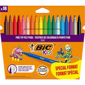 Marcadores De Feltro Kids Visa Bic 18 Un
