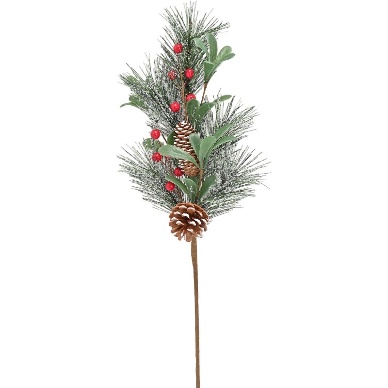 Haste Com Bagas E Pinhas 50Cm Kasa