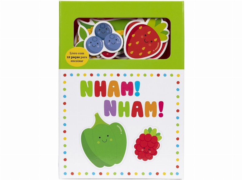 Livro Nham! Nham! - Livro Com 12 Peças Para Encaixar