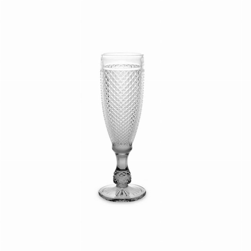 Hkh Copo Flute Diamante Com Pé Cinza 185 ml