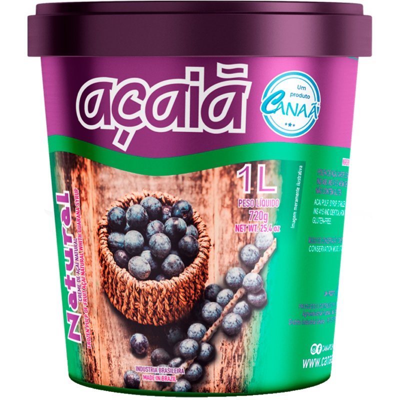 Açaiã Creme De Açaí Natural 1 l