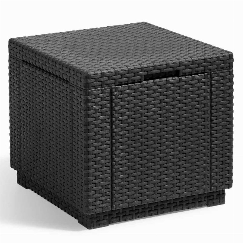 Keter Pufe De Arrumação Em Forma De Cubo Grafite 213816 - Cinzento