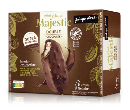 Gelado Mini Majestic Duplo Chocolate Pingo Doce 0.33L