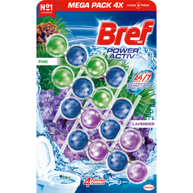 Bloco Sanitário Power Activ Pinho E Lavanda Bref 4 Un