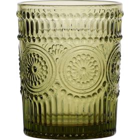 Conjunto 6 Copos 31 cl Flores Verde Kasa
