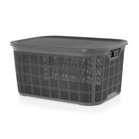 Caixa Arrumação Plástico 26 l Cinza Kasa