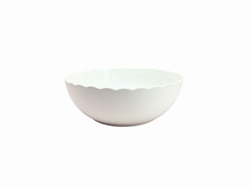 Saladeira Grés Actuel Borda Dentada Branco 160 cl