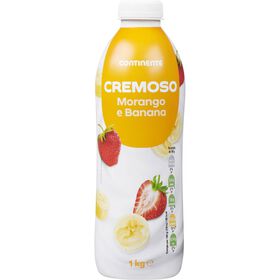 Iogurte Líquido Cremoso Morango E Banana Continente 1 kg
