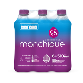 Água Sem Gás Alcalina Monchique 6 X 51 cl