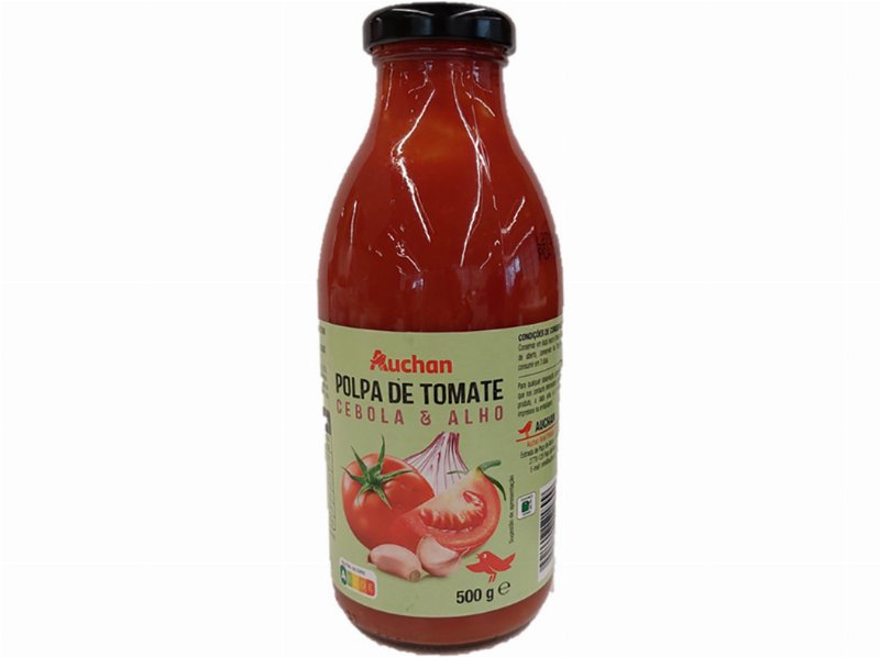 Polpa De Tomate Auchan Com Cebola E Alho 500 g