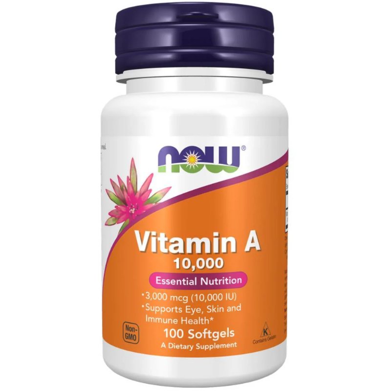 Vitamina A 10000 Iu Now Foods 100 Comprimidos