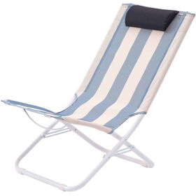 Cadeira Relax Azul Claro Riscas Oasis Kasa
