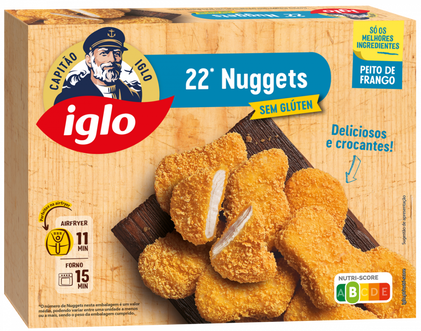 Nuggets De Frango Sem Glúten Congelados Iglo 0.455Kg