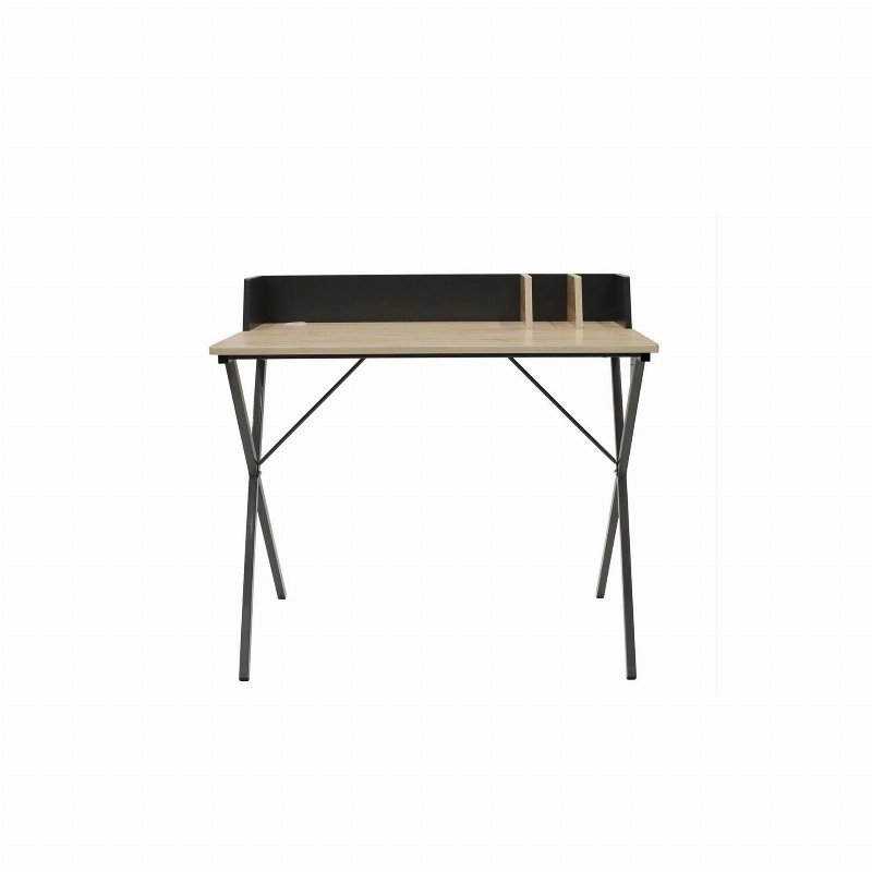 Hkh Secretária Brice Cinza Com Pernas Metal Preto