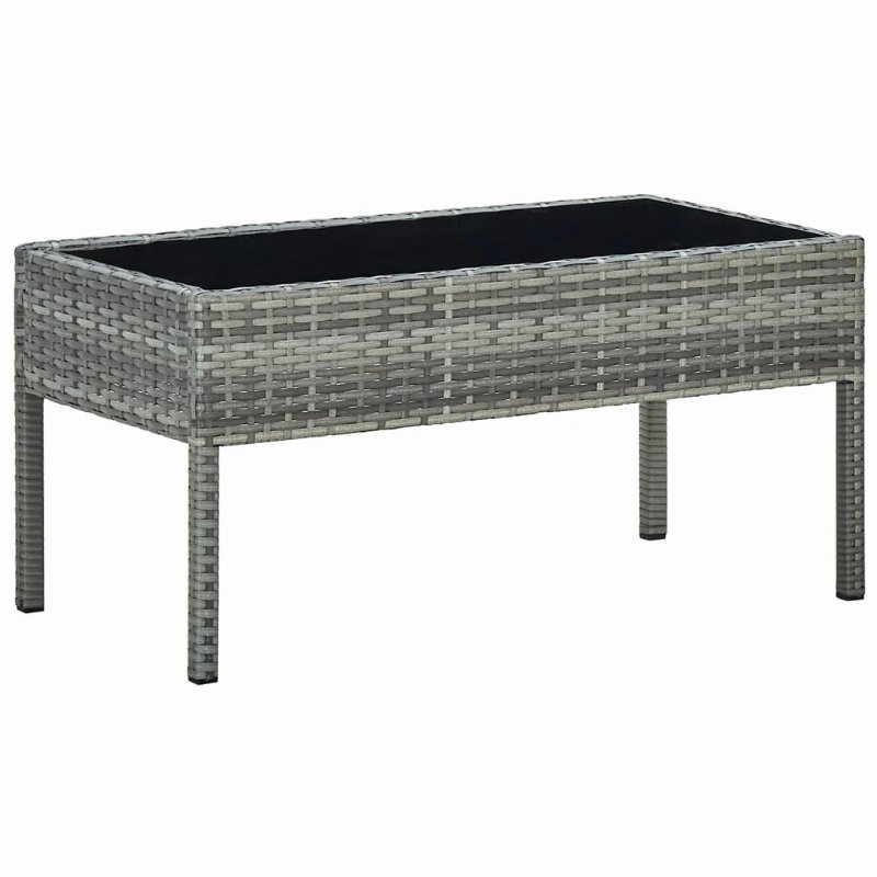 Hkh Mesa De Jardim 75X40X37 Vime Pe - Cinzento