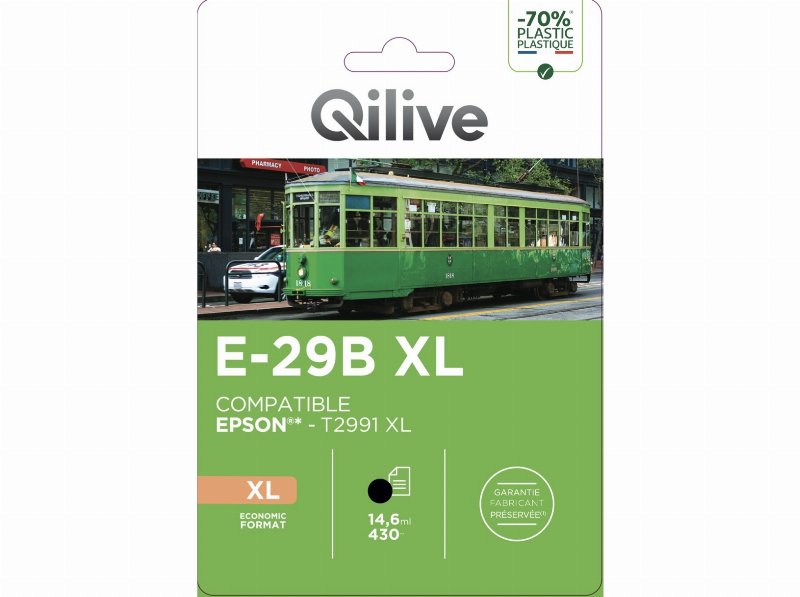 Tinteiro Compativel Qilive E-29B Xl Preto Epson