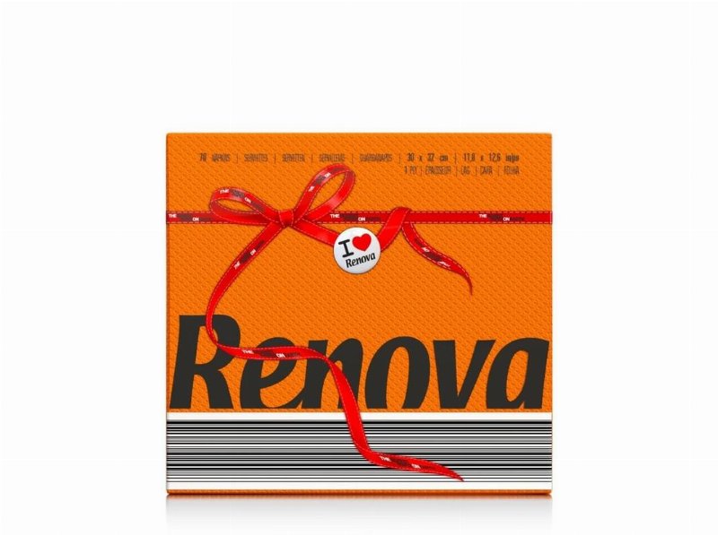 Guardanapos Folha Simples Tipo E Renova Laranja 30X32Cm Pack 70 Unidades