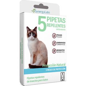 Pipeta Repelente Natural Para Gato Synergylabs 5 X 1 ml