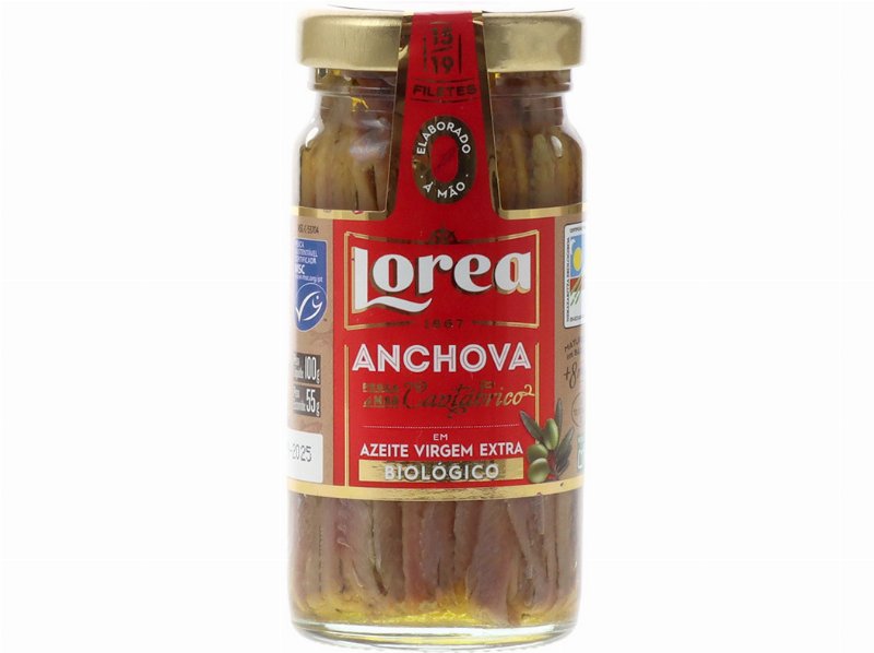 Anchovas Em Azeite Extra Ecológico Lorea 100 g