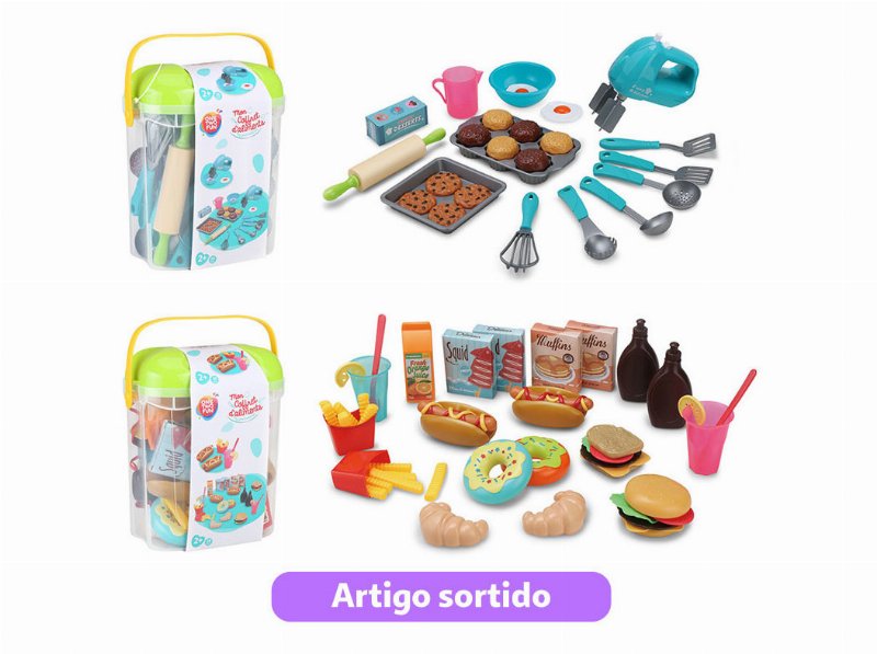 Cesto Com Alimentos One Two Fun 27 Peças Modelos Sortidos