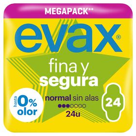 Pensos Higiénicos Fina E Segura Normal Evax 24 Un
