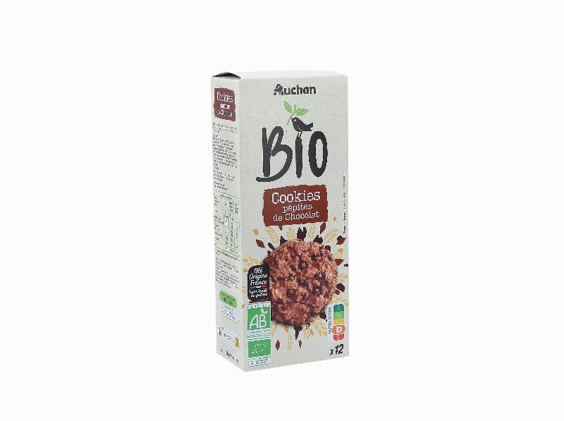 Bolacha Auchan Bio Cookies Com Pepitas De Chocolate 175 g