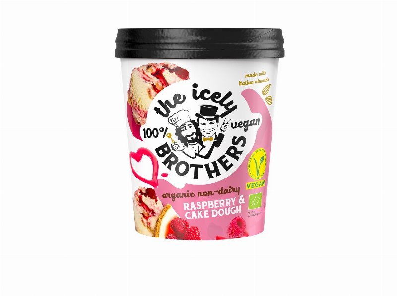 Gelado The Icely Brothers Vegan Framboesa Cakedough Bio 460 ml