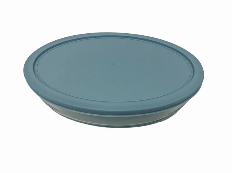 Tabuleiro Forno Vidro Actuel Com Tampa Azul 30X21.8X6.5Cm