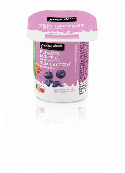 Iogurte Sem Lactose Pedaços Mirtilo Pingo Doce 0.12Kg