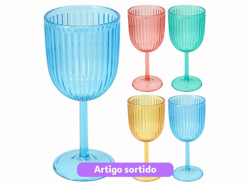 Copo Vinho 250 ml Cores Sortidas