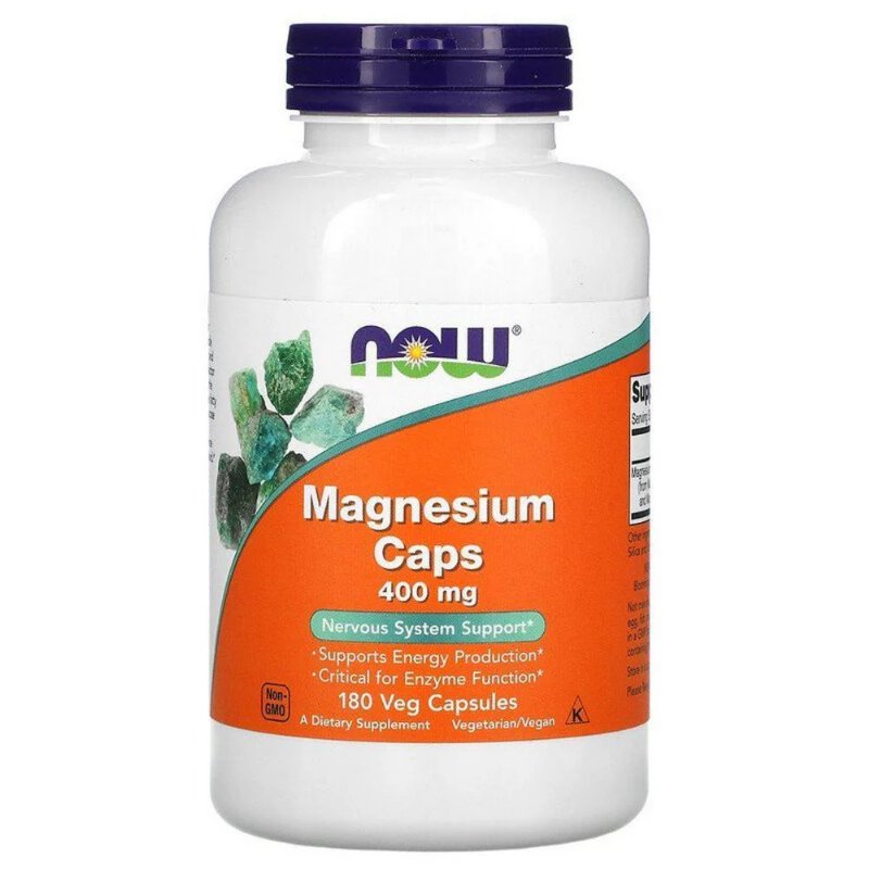 Magnesium 400 g Now Foods 180 Veg Cápsulas