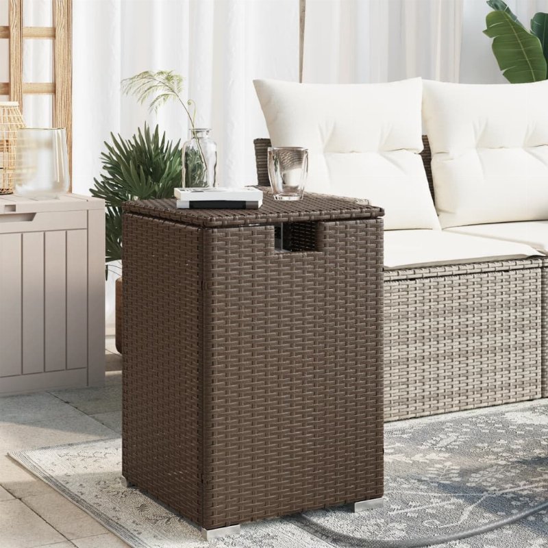 Hkh Cobertura Para Botija De Gás 40X40X60 Cm Vime Pe Castanho - Marrom