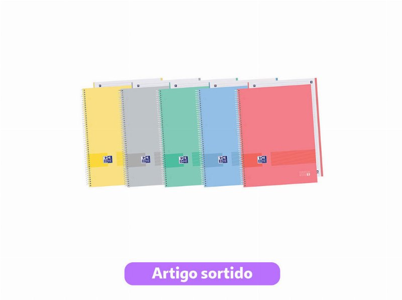 Caderno Espiral Oxford&You A4 Pautado 80 Folhas Cores Sortidas