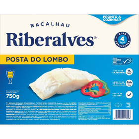 Postas Do Lombo De Bacalhau 4 Meses De Cura Msc Ultracongelado Riberalves 750 gr