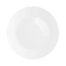 Prato Raso 26Cm Vitro Branco Kasa