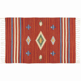 Passadeira Algodão 60X200Cm Vermelho Kilim