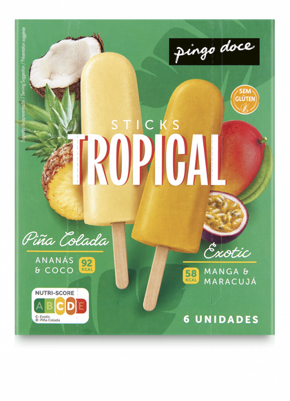 Gelados Stick Tropical Piña Colada E Exótico Pingo Doce 6Un