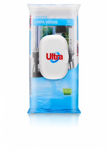 Toalhitas Limpa Vidros Ultra 50Un